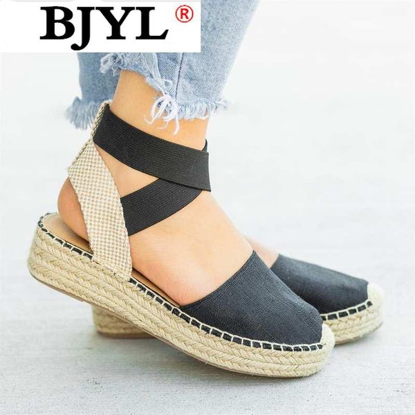 

sandals women's comfortable casual strappy thick-bottom footwear close toe platform closed beach sandalias mujer, Black