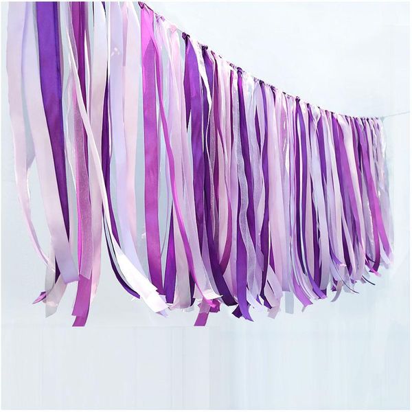 

party decoration 90pcs height 1m colorful ribbon creative wedding festive decorations backdrop home curtains arrangement