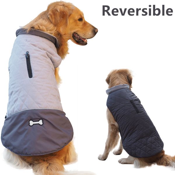 

pet cloth autumn winter dog waterproof double-sided wearable cotton