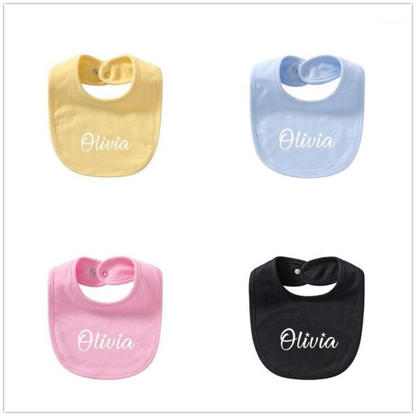 

family matching outfits 1pcs personalized name born baby boys girls feeding smock shower gifts bibs custom eating accessory stuff1, Blue