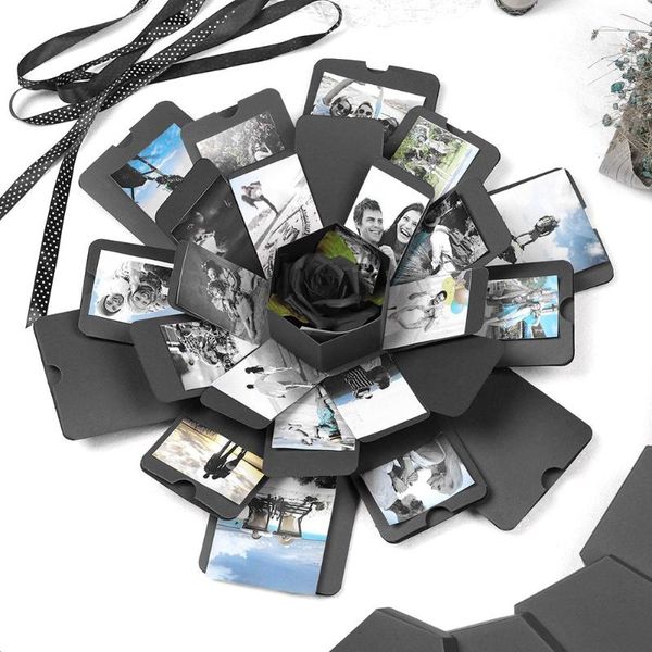 

gift wrap creative explosion box surprise love paper hexagonal diy po scrapbooking bomb wedding birthday gifts