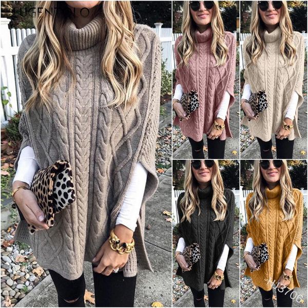 

women's sweaters lugentolo women sweater autumn turtleneck solid-color street loose female fashion knitted twist, White;black