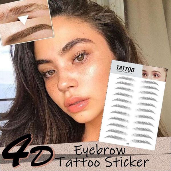 

temporary tattoos 4d hair-like eyebrow tattoo sticker false eyebrows waterproof lasting stick-on makeup tool