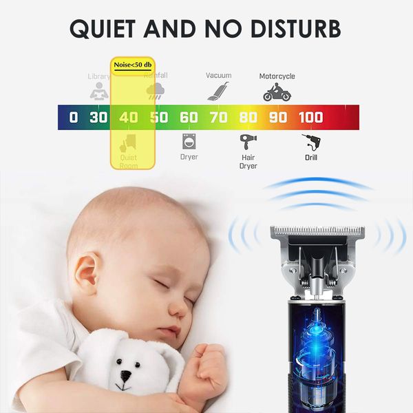 

usb rechargeable baldheaded hair clipper electric hair trimmer cordless shaver trimmer men barber hair cutting machine low noise