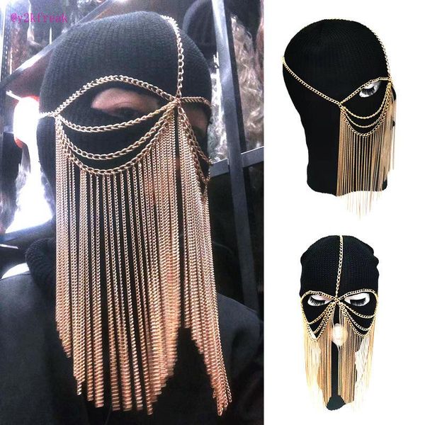 

beanies balaclava chain ski mask winter neon halloween for party cycling costume cosplay ganster street gang luxury