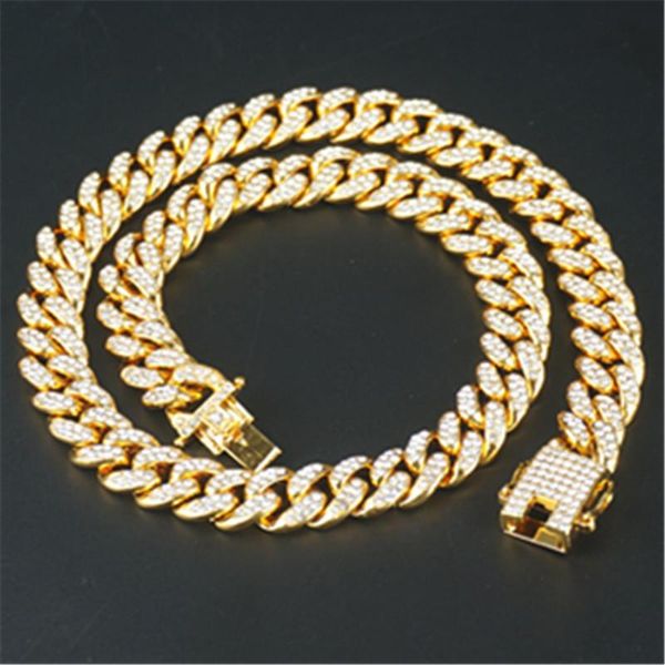 

chains full set of artificial diamond rough imitation gold chain, european and american hip-hop domineering , rapper,, Silver