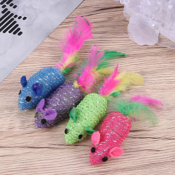 

cat toys 10pcs color tail lifelike little random funny pet supplies