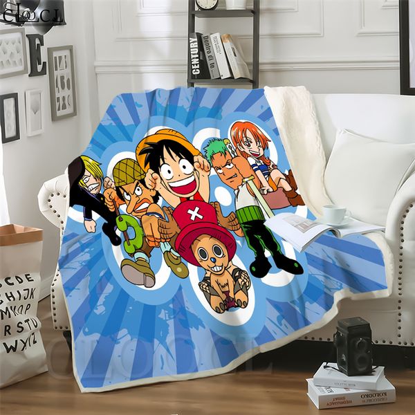 

cloocl blankets anime onepiece 3d print casual style sofa travel throw blanket teens plush quilt