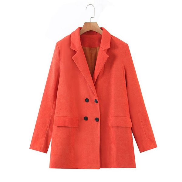 

fall 2021 xl - 3332 europe and the united states women's new corduroy jackets women suits, Black;brown