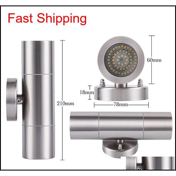 

stainless steel led wall outdoor led wall lamp up and down porch lights 2 x 5 qyllzi homes2007