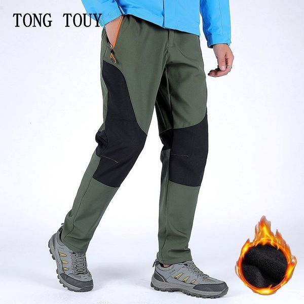 Pantaloni da escursionismo all'aperto inverno uomo in pile avversario impermeabile mantenerlo caldo tattico più dimensioni 4xl pantaloni montuosi1