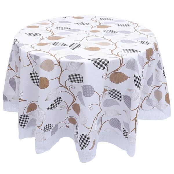 

table cloth 1pc leaf pattern tablecloth fashionable decorative (assorted color)