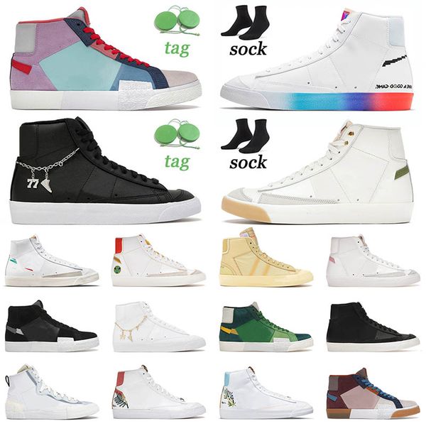 

2022 blazer mid 77 vintage running shoes for women men all hallows eve wolf grey serena queen ine green sunset pulse grey tones catechu indi
