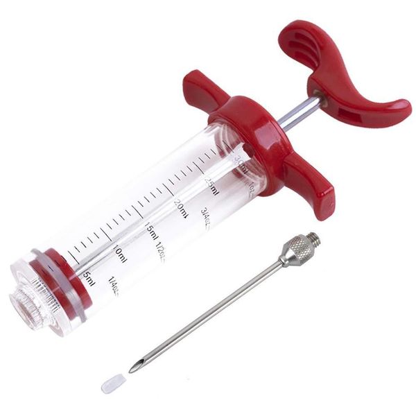 

new plastic marinade injector syringe with screw-on meat needle for bb jllsyr warmslove