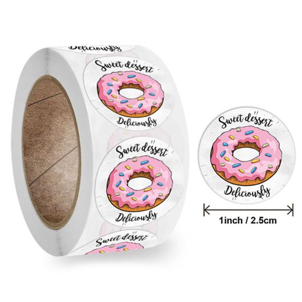 

jewelry pouches, bags 100-500pcs baking cake labels stickers 1 inch/2.5cm punk thank you for packaging box gift scrapbooking seal decoration, Pink;blue