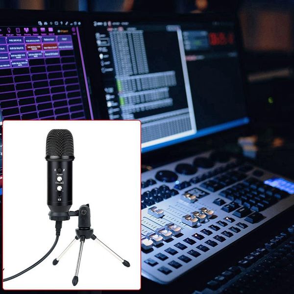 

bm900 condenser microphone portable live k song computer game with noise reduction recording tripod usb microphone