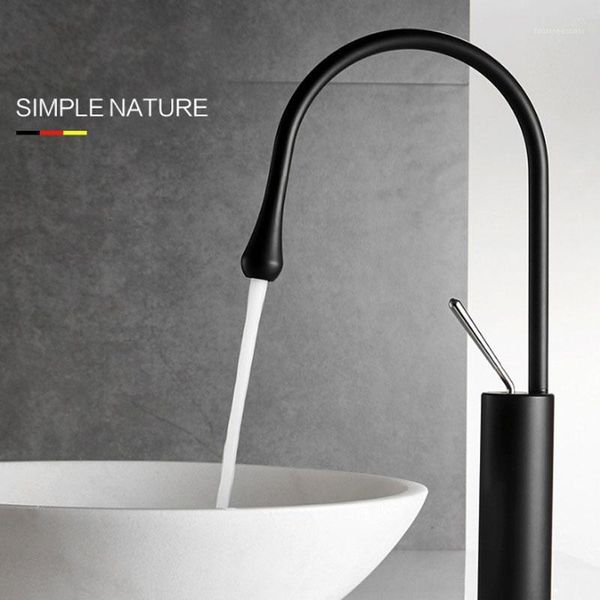 

bathroom sink faucets nordic simple facebasin faucet cold and all-copper black washbasin with high-end splash-proof art water drops1