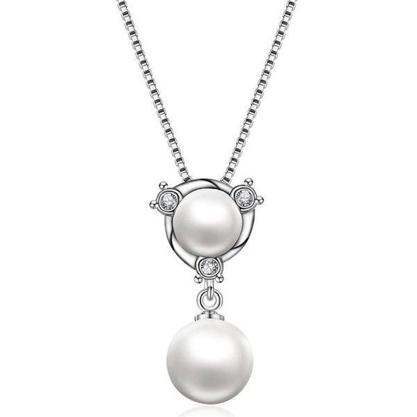 

pendant necklaces charming female pearl clavicle chain necklace fashion women's wedding party jewelry gifts for the year accessories, Silver