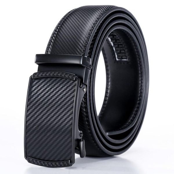 

belts luxury striped leather men's belt with automatic buckle high-end business casual all-match jeans male birthday gift, Black;brown