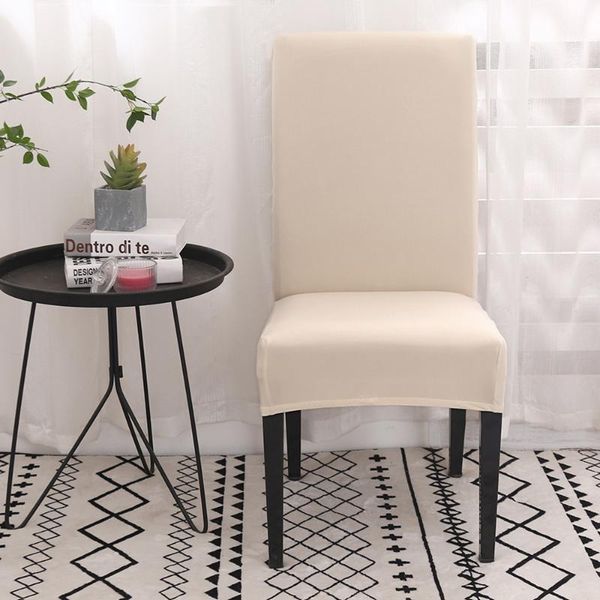 

chair covers 1/2/4/6pcs solid color stretch cover spandex universal removable dining protection for wedding banquet el
