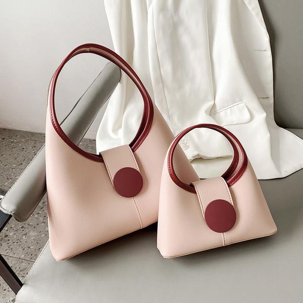 

shoulder women designer pu bags armpit bag chic color small block 2021 leather handbag purse retro daily fashion panelled travel iissl