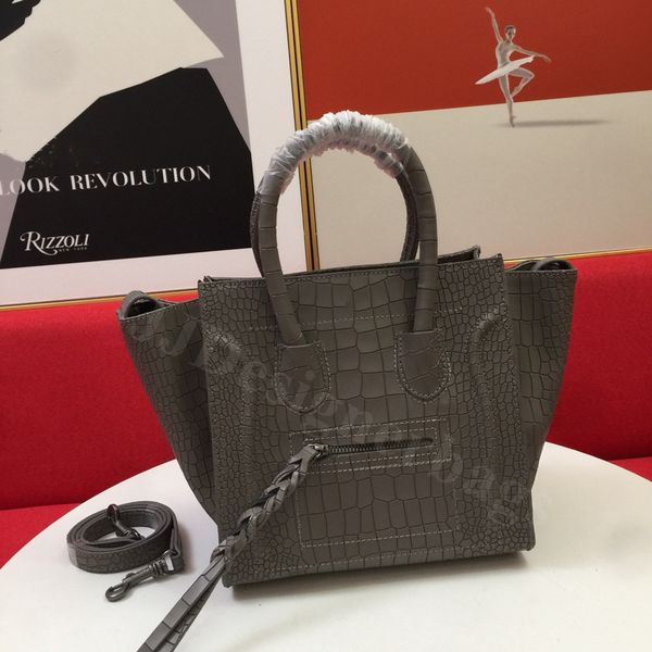 

european and american celebrity bag classic style trapeze designer tote crocodile grain suede real cowhide leather shoulder bat bags evening