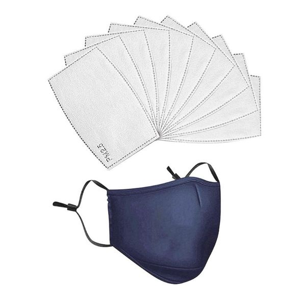 

caps & hats mask +10pc filters windbreak seamless washable women fashion printing windproof fog haze reusable headband, Yellow