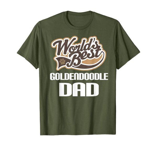 

men's t-shirts goldendoodle dog dad gift t-shirt, White;black