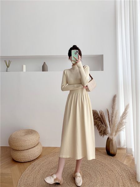 

female fashion knitted 2021 new autumn and winter half turtleneck high inside sweater long wodw, Black;pink