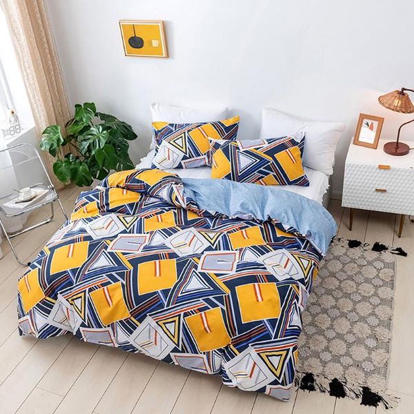 

bedding sets 2/3 pcs bed cover king size stitching pattern reactive printed double bedclothesduvet pillowcase home
