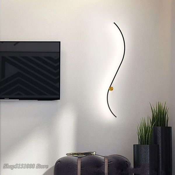 

wall lamps modern creative led lamp nordic living room stairs background light fixtures bedroom bedside home decor luminaire