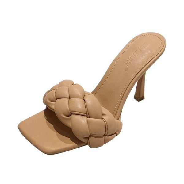 

2021 summer new fashion high heels women sandals head versatile thin heel sandals dual purpose lady woman shoes, Black