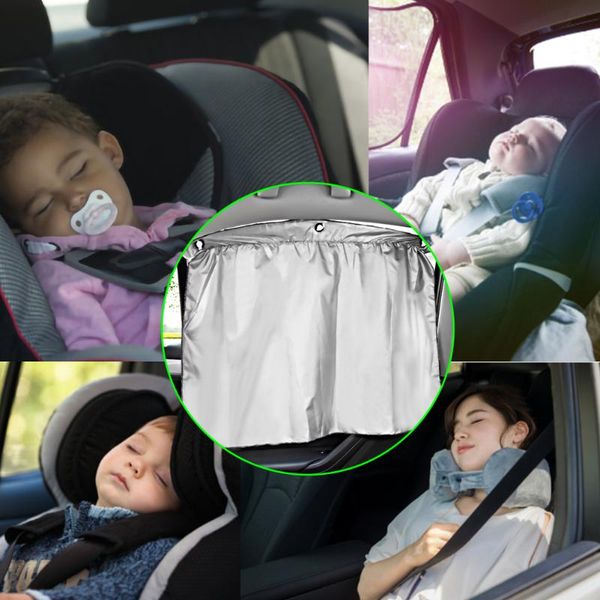 

car sunshade -selling anti-ultraviolet sun visor sucker fixed silver-plated double-sided sunscreen curtain fast delivery