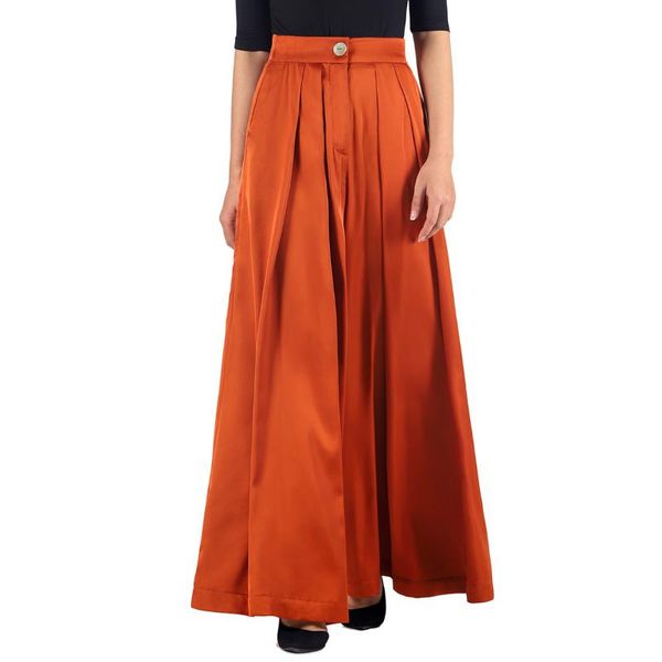 

spring and summer wide leg pants european and american fashion high waisted imitation silk casual pants ph3030, Black;white