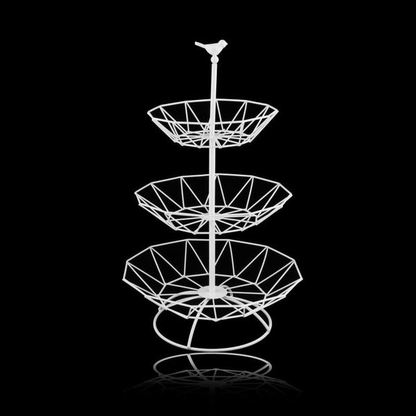 

kitchen storage & organization 3-tier iron counterfruit basket bowl rack stand holder for vegetables snacks organizer decorative home
