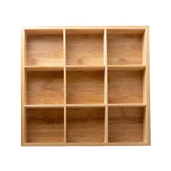 

bamboo wood creative dried fruit box 9 grids nut candy container divided snack dried fruit tray