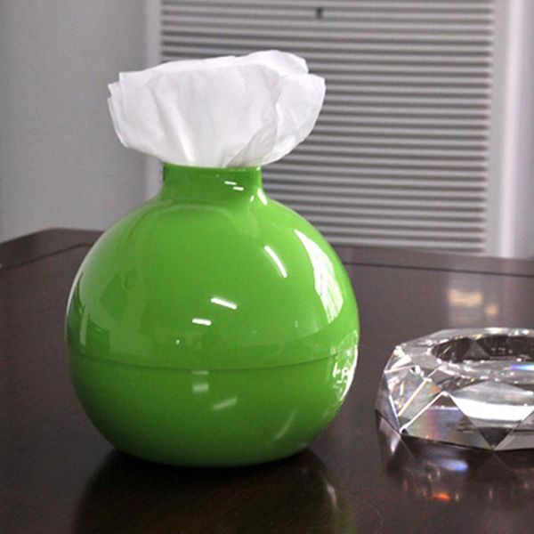 

home office simple fashion round ball paper pot waterproof toilet tissue paper box cover holder living room roll case