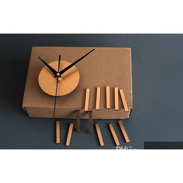 

high-grade metal texture diy hanging watch fashion creative combination clock self-adhesive clock earth jllfxj sport777