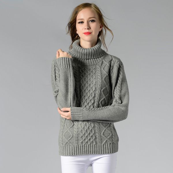 

2021 new ladies knitted pullover sweater women's autumn winter casual solid turtleneck long sleeve female knitwear jumper um2s, White;black