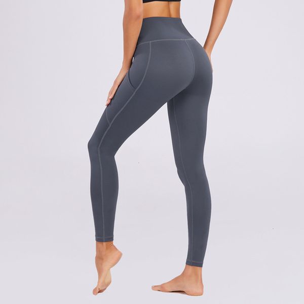 

women's tracksuits color multi friendly elastic fast drying tights pure hip lifting high waist yoga pants, Gray