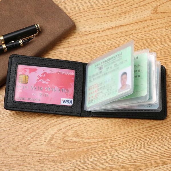 

card holders pu leather driver license holder black bag for car driving documents business id passport wallet case dropship, Brown;gray