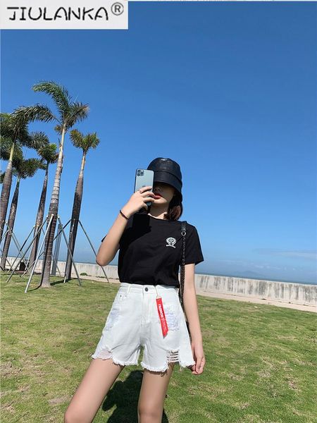 

women's jeans womens woman high waist shorts female denim jean y2k women pants ladies, Blue