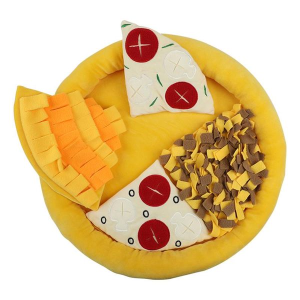 

kennels & pens pet dog sniffing mat snuff pizza felt work searching puzzle pad training puppy toys slowing feeder