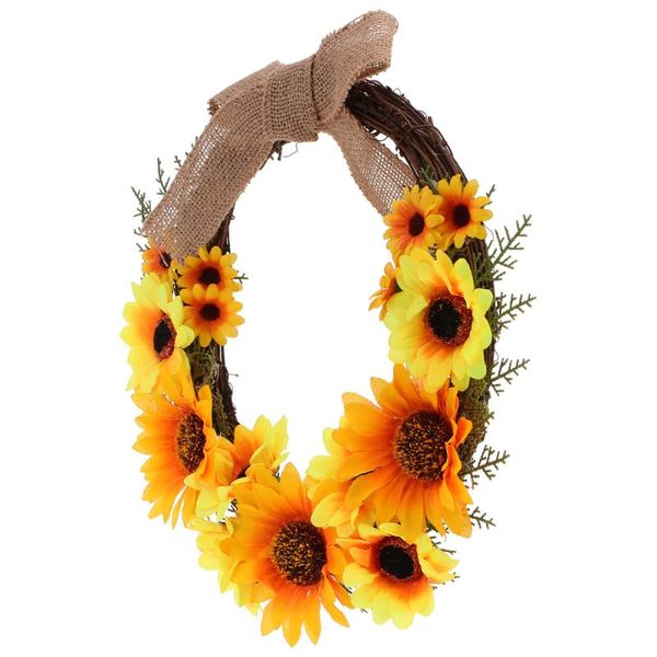 

decorative flowers & wreaths 1pc garland door wreath artificial sunflower adornment