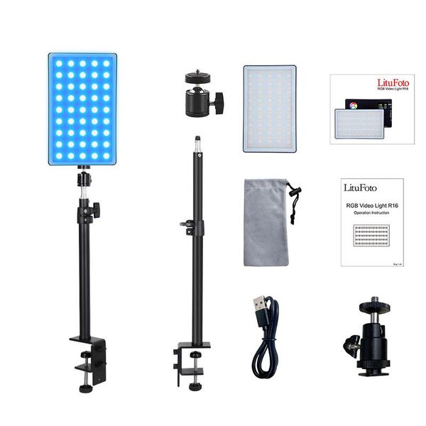

flash heads led light video on-camera lamp for dslr camera vlog fill lights pography studio desksupport rod kit