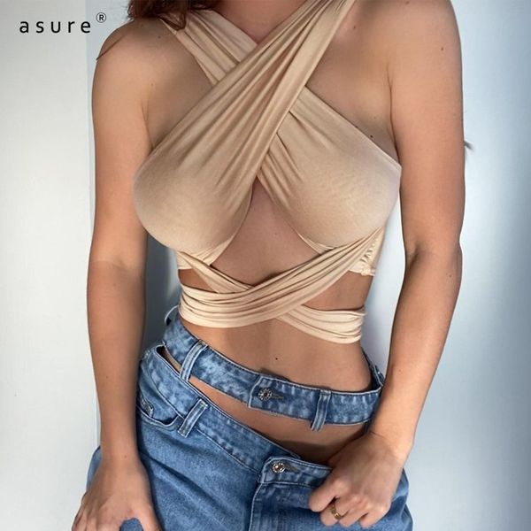 

tank women chest binder female breast bra corset tie up clothes 90s aesthetic grunge t0b3972a, Gray