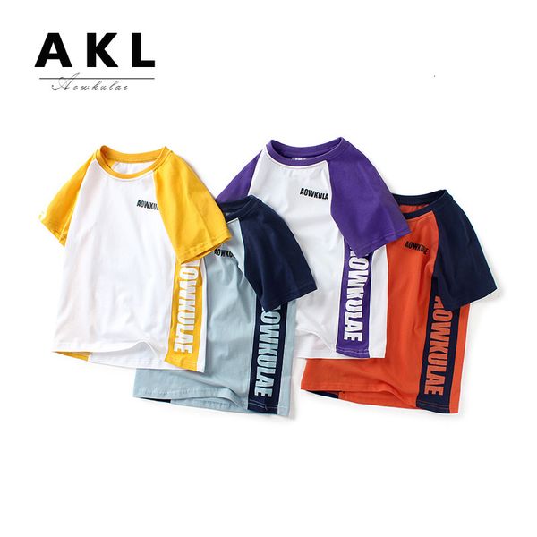 

2021 summer children's korean boys' new t-shirt short sleeve, Black;white