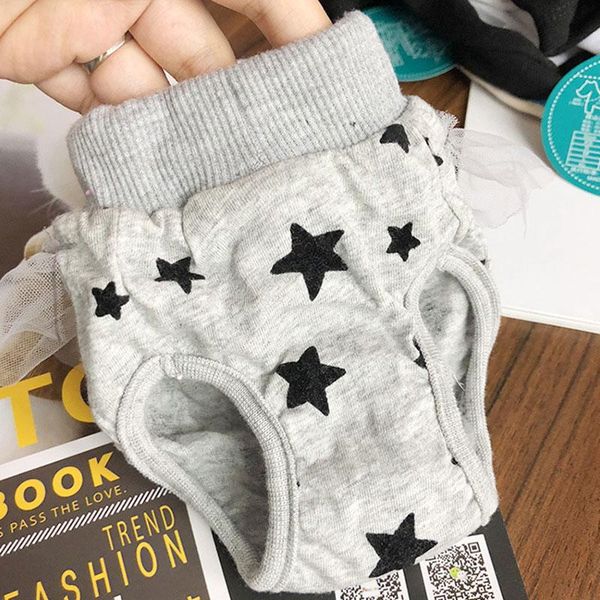 

dog apparel pet grey star physiological pants puppy underwear suspender cute shorts diaper sanitary briefs panties clothes