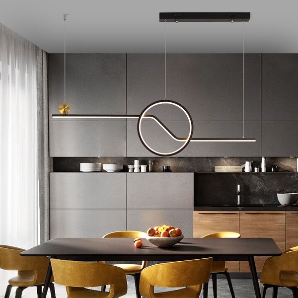

modern pendant led hanging in the living room dining table kitchen light black lamp inside house norp