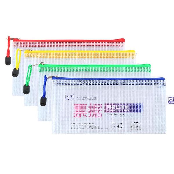 

business card files tianse receipt file bag plastic stationery organizer matte folder transprent zipper closure storage document portfolio